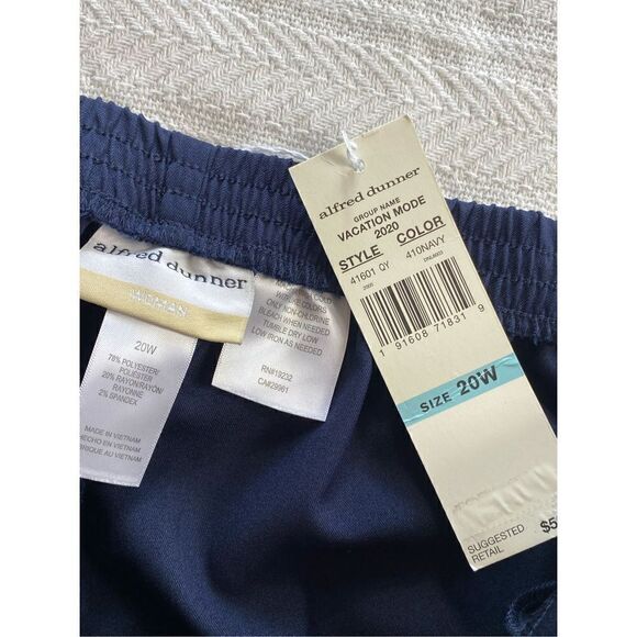 ALFRED DUNNER Women’s 20W Classic Fit Pants - Navy - Picture 3 of 8